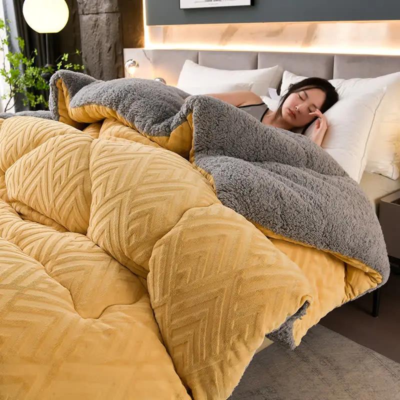 Thick Sherpa Winter Blanket with Quilt Core - TARHUS