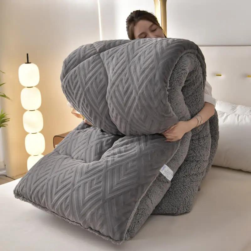 Thick Sherpa Winter Blanket with Quilt Core - TARHUS