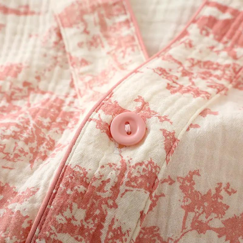 Refresh Cotton Gauze Kimono Pajama Set - TARHUS