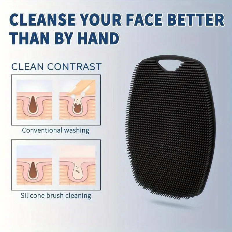 SoftTouch™ Men’s Silicone Body Scrubber – Gentle Exfoliating Shower Brush with Non-Slip Handle | Stylish Grooming & Bath Accessory - TARHUS