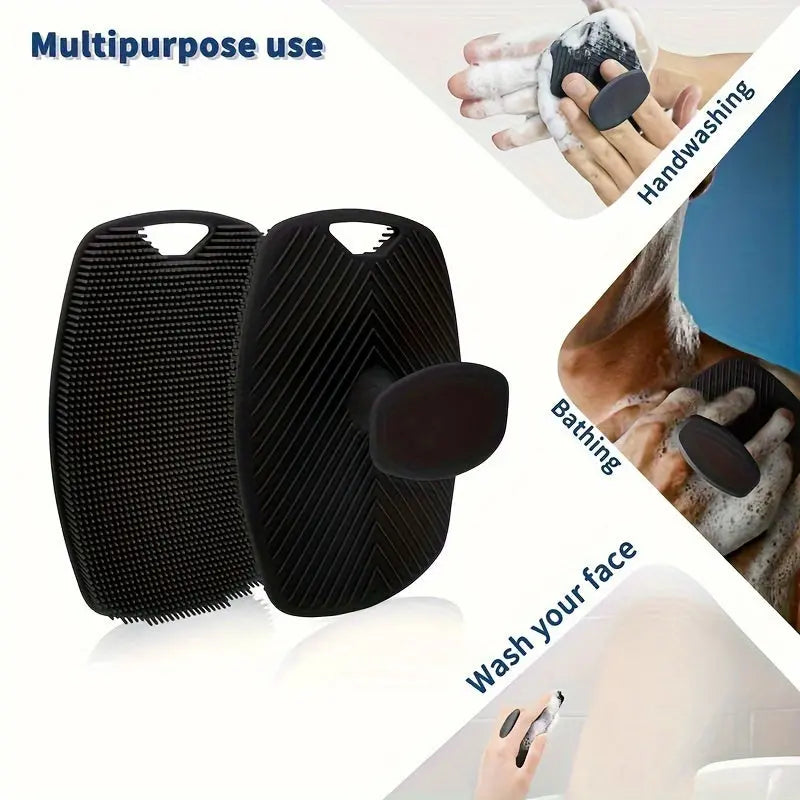 SoftTouch™ Men’s Silicone Body Scrubber – Gentle Exfoliating Shower Brush with Non-Slip Handle | Stylish Grooming & Bath Accessory - TARHUS