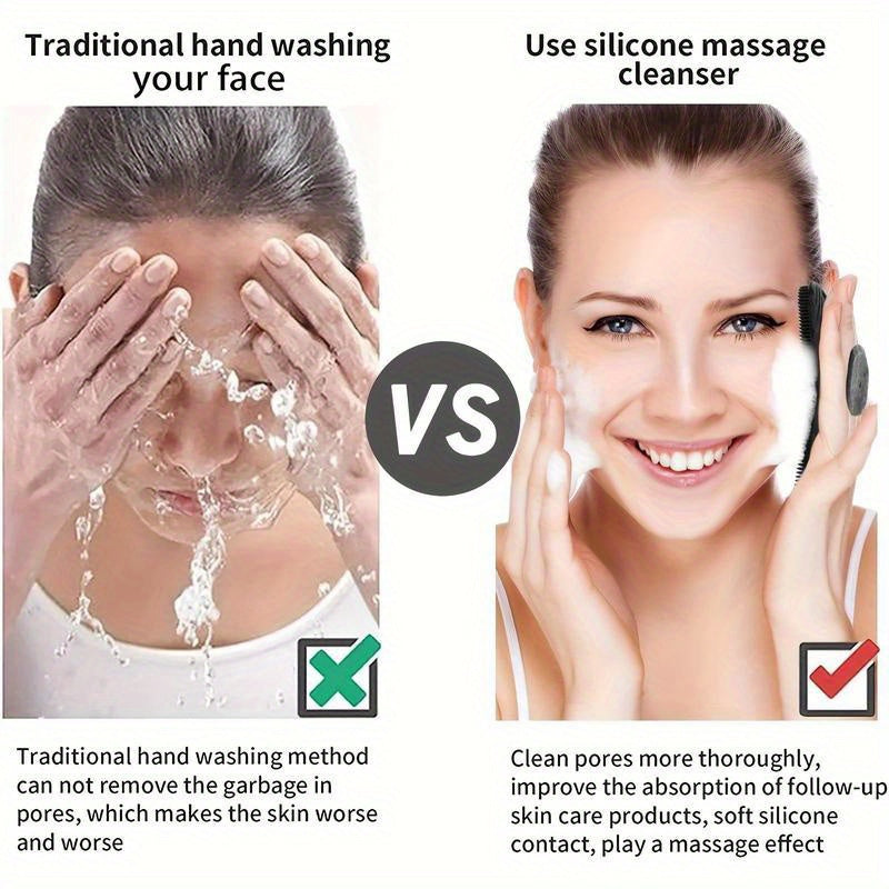 SoftTouch™ Men’s Silicone Body Scrubber – Gentle Exfoliating Shower Brush with Non-Slip Handle | Stylish Grooming & Bath Accessory - TARHUS