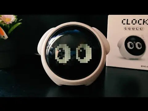 LED Table Clock with Digital Pixel Art - TARHUS