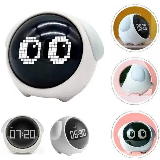 LED Table Clock with Digital Pixel Art - TARHUS