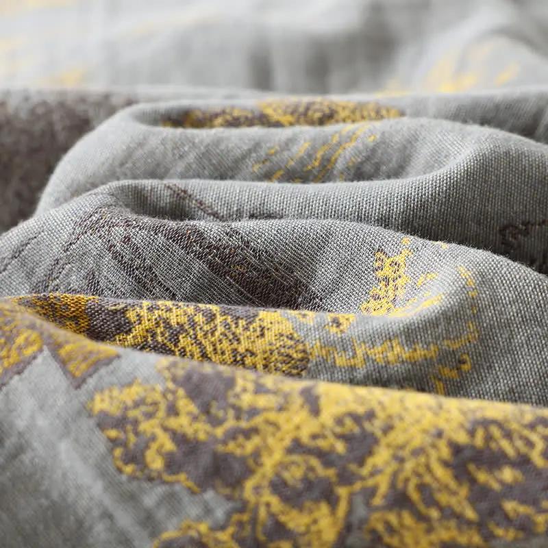 Neutral Landscape Kimono Cotton Pajama Set - TARHUS