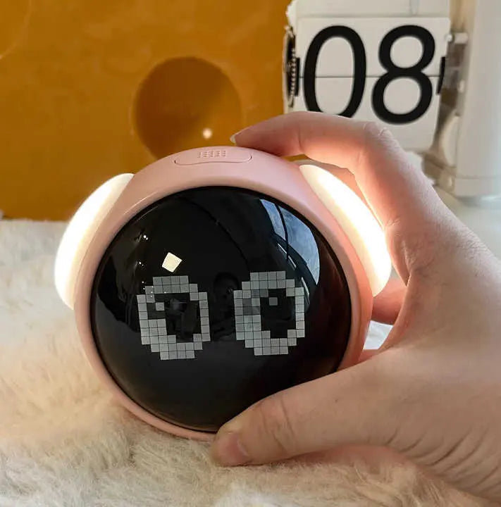 LED Table Clock with Digital Pixel Art - TARHUS