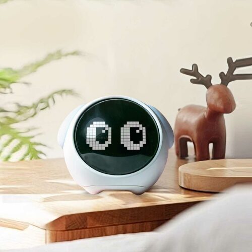 LED Table Clock with Digital Pixel Art