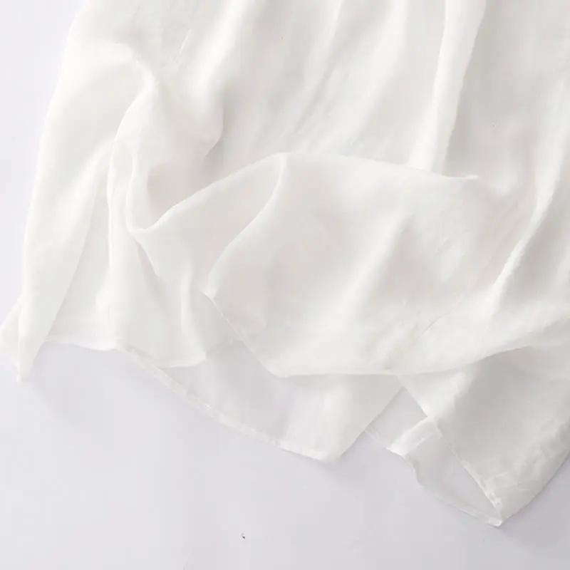 Buddha Stones Casual Accordion Pleat Plain V-neck Short Sleeve Cotton Midi Dress With Pockets - TARHUS