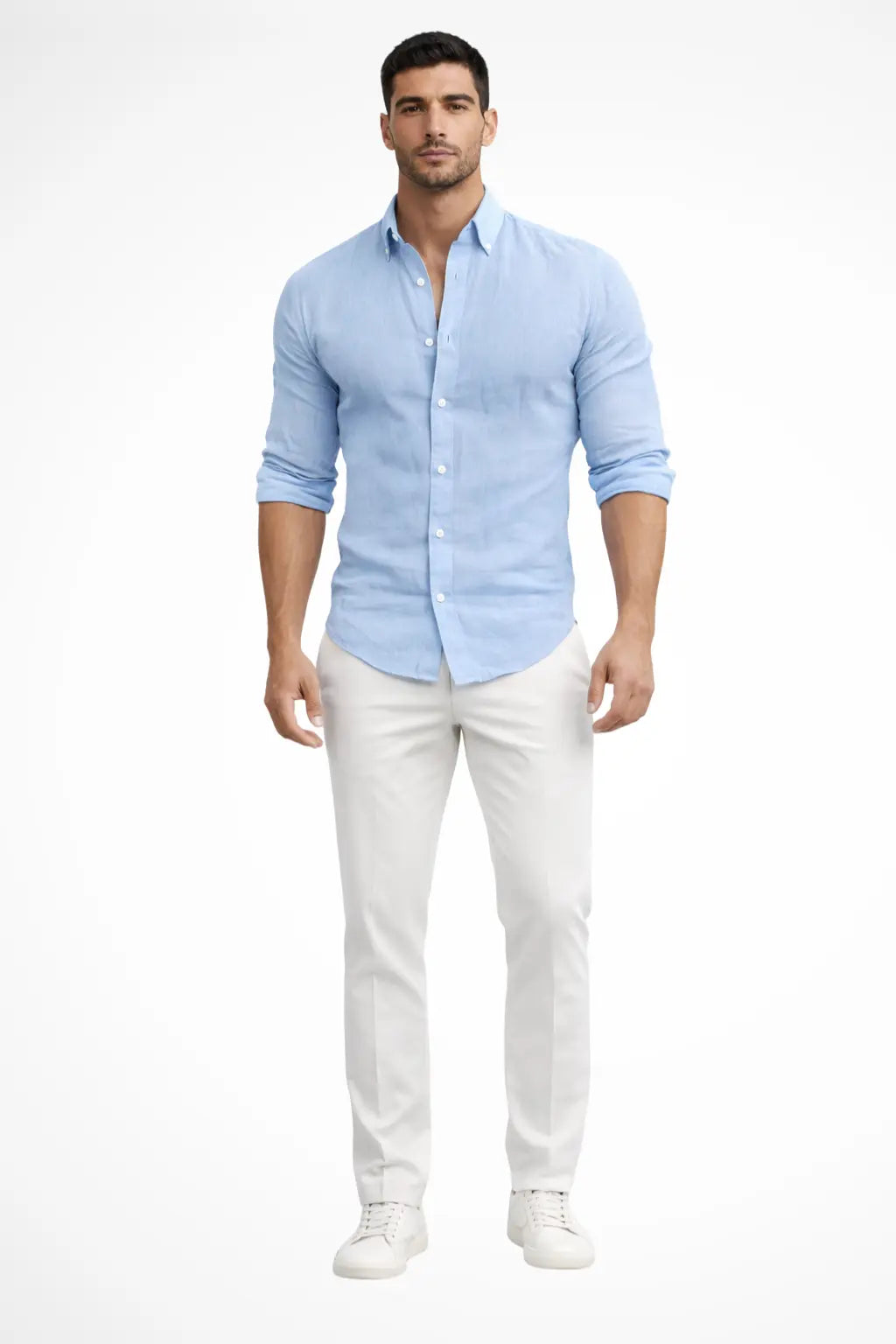Callum | Men Loose Fit Long Sleeve Cotton Lapel Casual Summer Shirt TARHUS