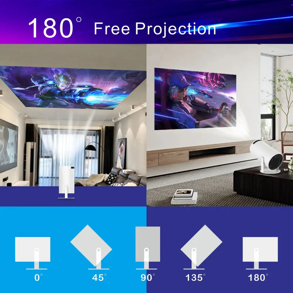 VistaCube Wireless Movie Projector - Portable Home Cinema - TARHUS