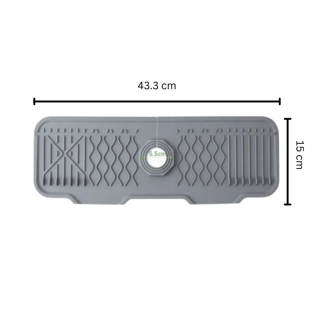 Faucet Sink Splash Guard | Sloped Drain Mat – Keep Counters Dry TARHUS Kitchen Mats