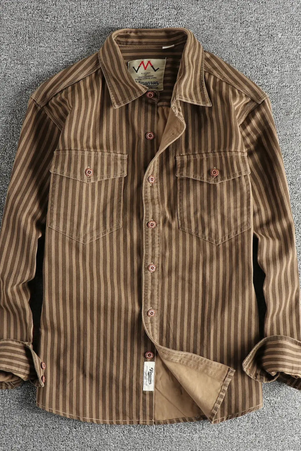 Noah | Men Washed Striped Shirt Loose Fit Long Sleeve Blouse TARHUS