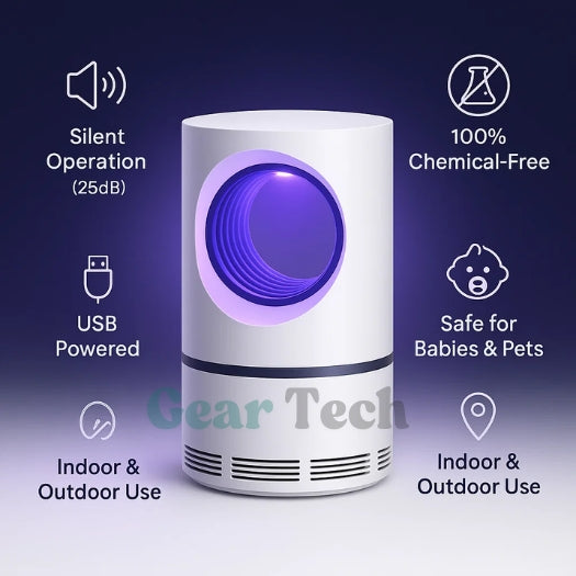 UV Light Insect Trap - Indoor/Outdoor Mosquito & Fly Killer for Effective Pest Control Solutions - TARHUS