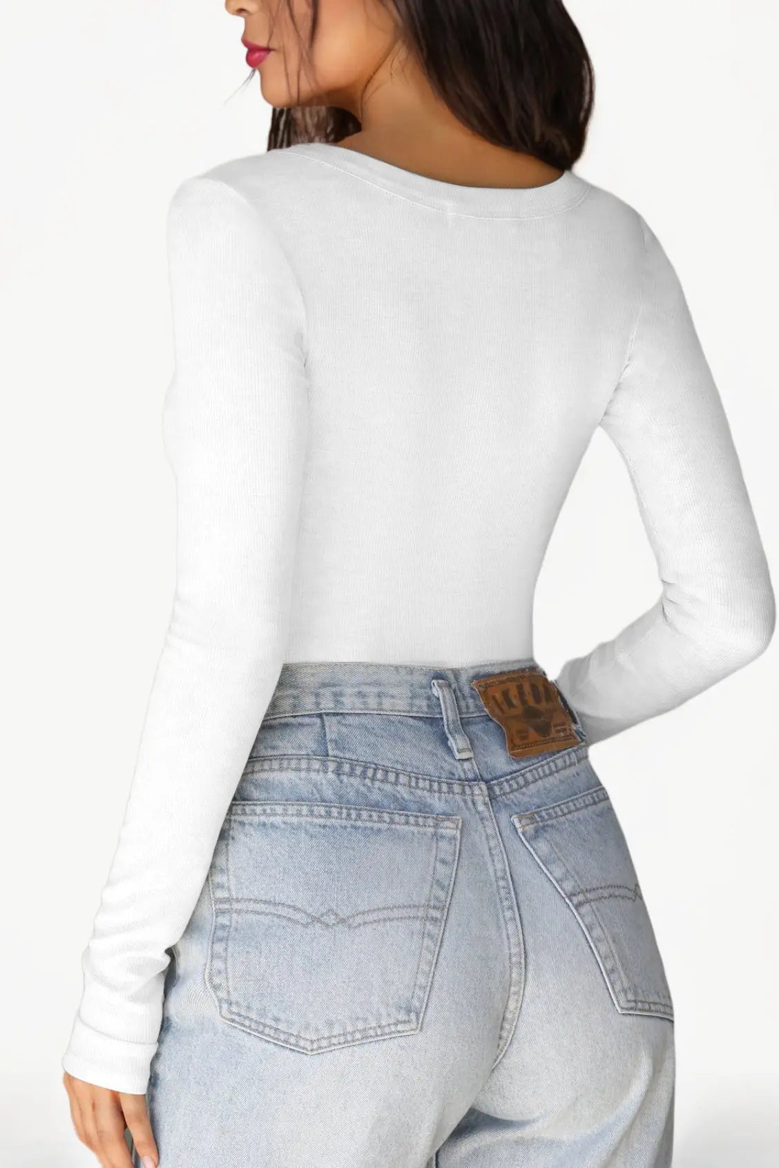 Ribbed Deep Scoop Long Sleeve - TARHUS