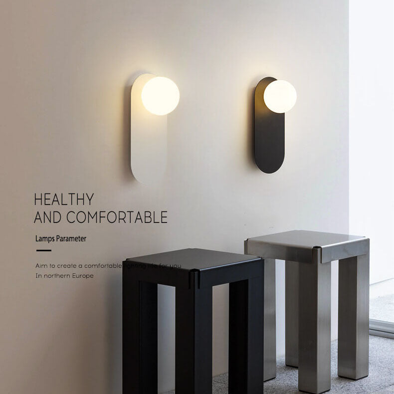 Nordic Minimalist Glass Ring Base 1-Light Wall Sconce Lamp - TARHUS