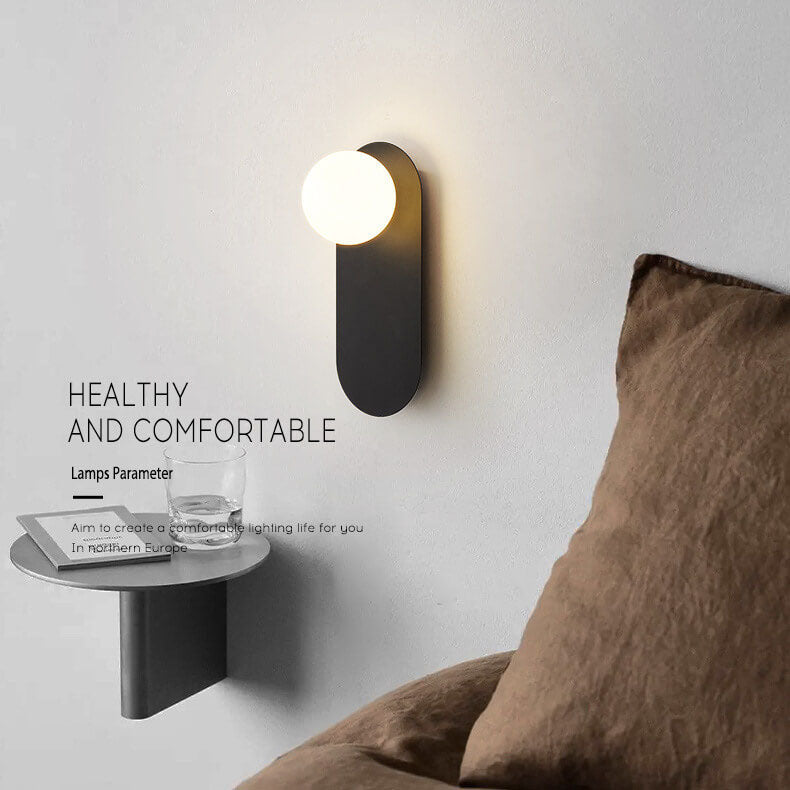 Nordic Minimalist Glass Ring Base 1-Light Wall Sconce Lamp - TARHUS