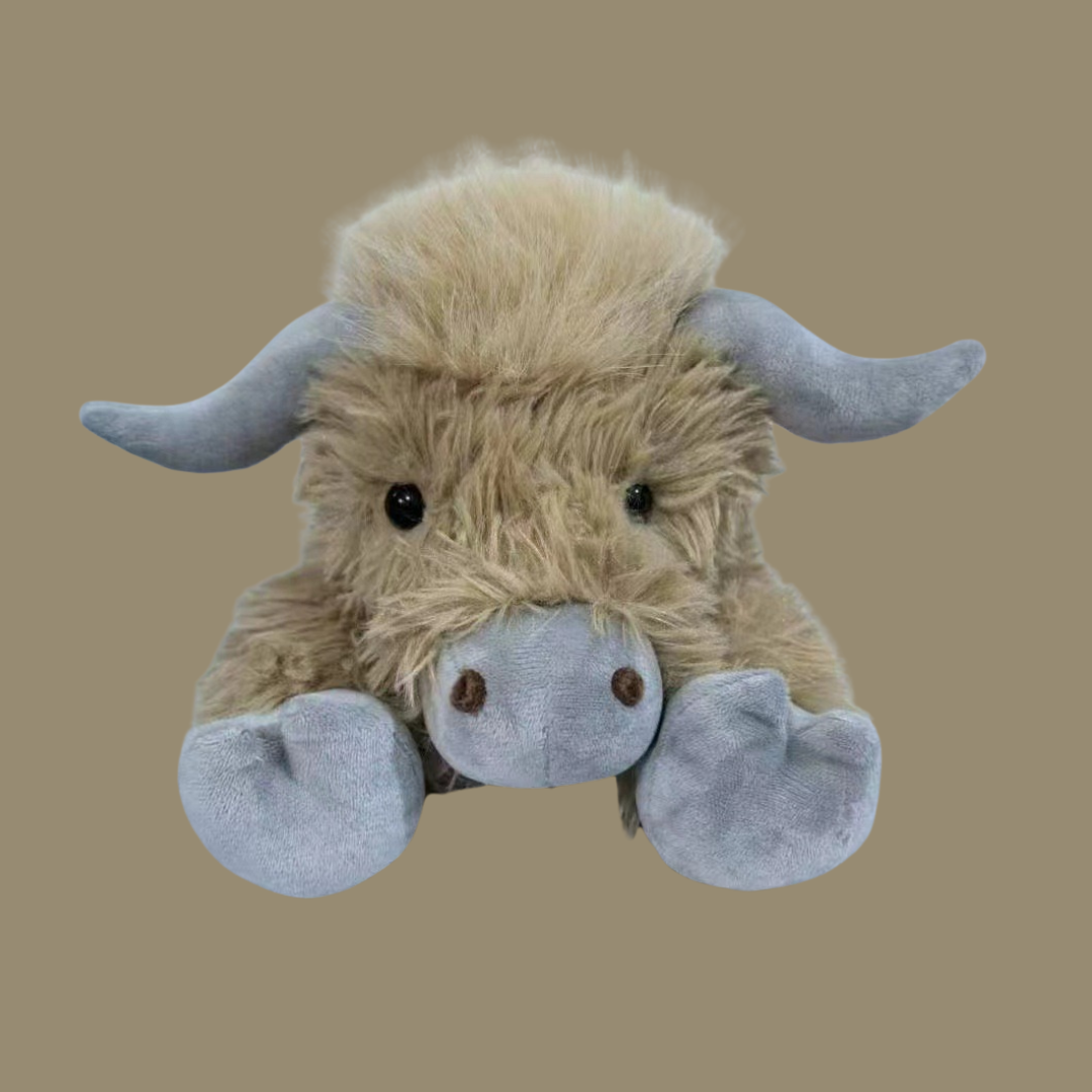 Highland Cow Plush Toy – Soft Stuffed Animal with Realistic Design for Kids & Adults TARHUS