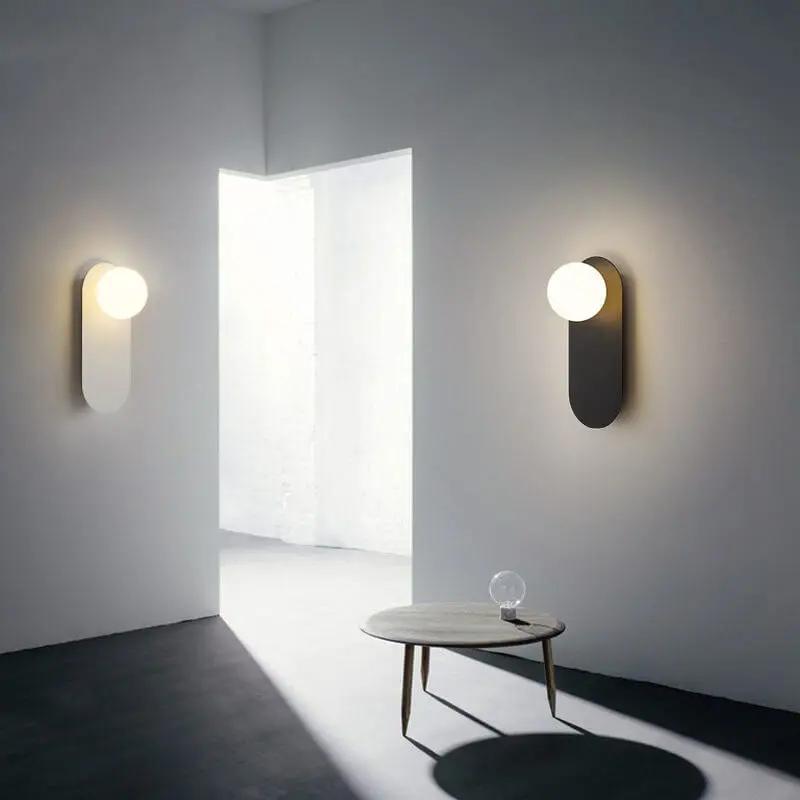 Nordic Minimalist Glass Ring Base 1-Light Wall Sconce Lamp - TARHUS
