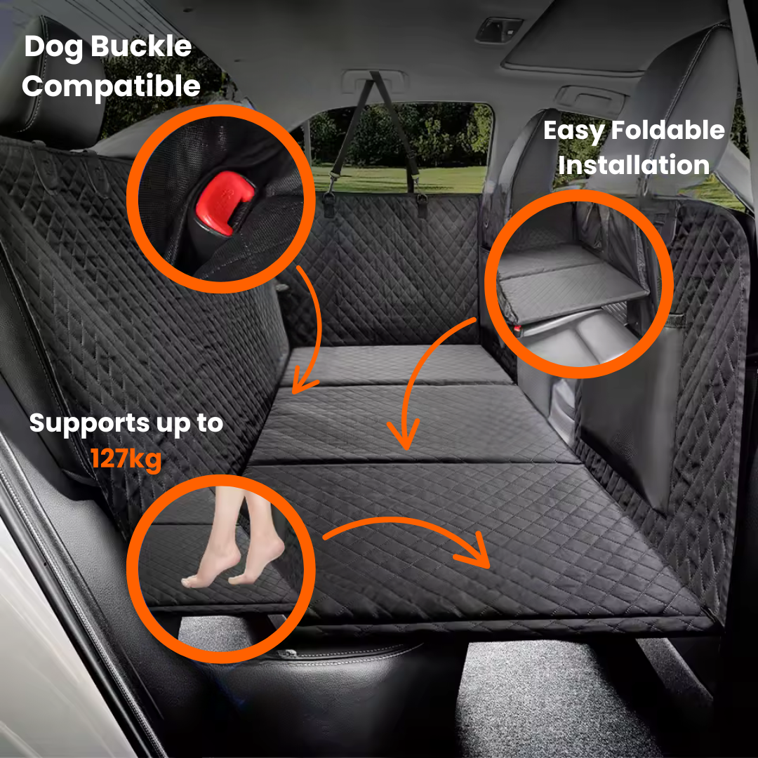 PupMat | Dog Car Seat Cover – Waterproof Pet Hammock for Back Seat TARHUS