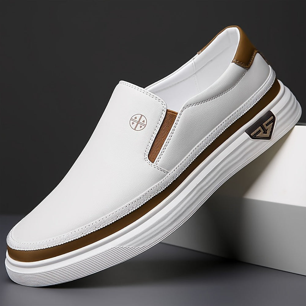 Jackson | Men’s Slip-On Loafers – White Casual Leather Sneakers TARHUS