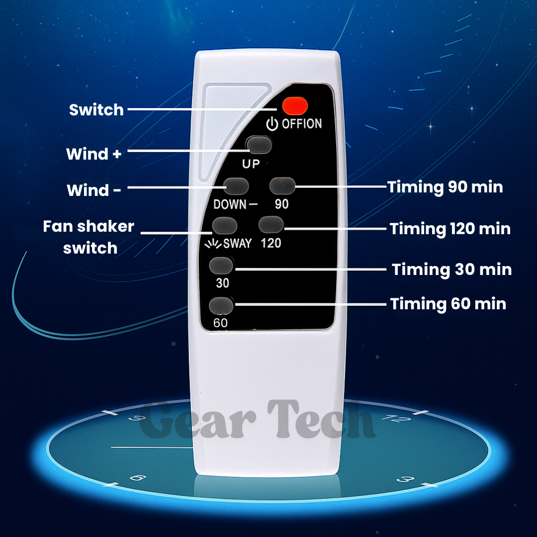 Bladeless Tower Fan with Remote Control - Quiet Air Circulator for Home & Office TARHUS