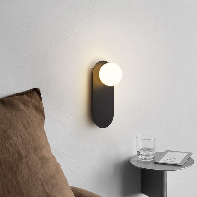 Nordic Minimalist Glass Ring Base 1-Light Wall Sconce Lamp - TARHUS