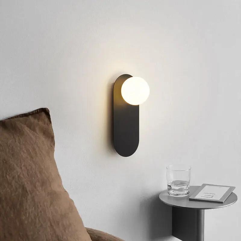 Nordic Minimalist Glass Ring Base 1-Light Wall Sconce Lamp - TARHUS