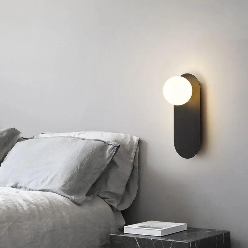 Nordic Minimalist Glass Ring Base 1-Light Wall Sconce Lamp - TARHUS
