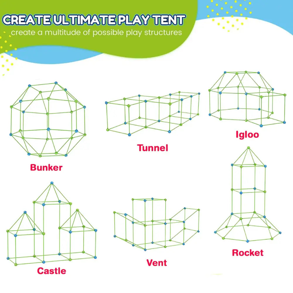 TinyBuilders | Childrens Fort Building Kit - TARHUS