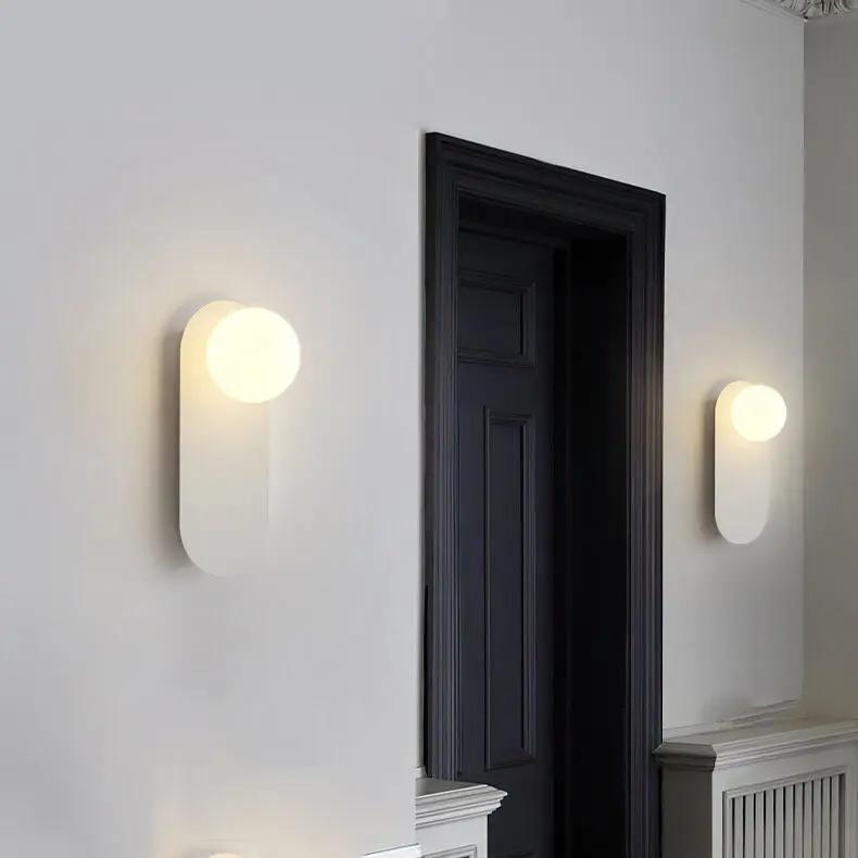Nordic Minimalist Glass Ring Base 1-Light Wall Sconce Lamp - TARHUS