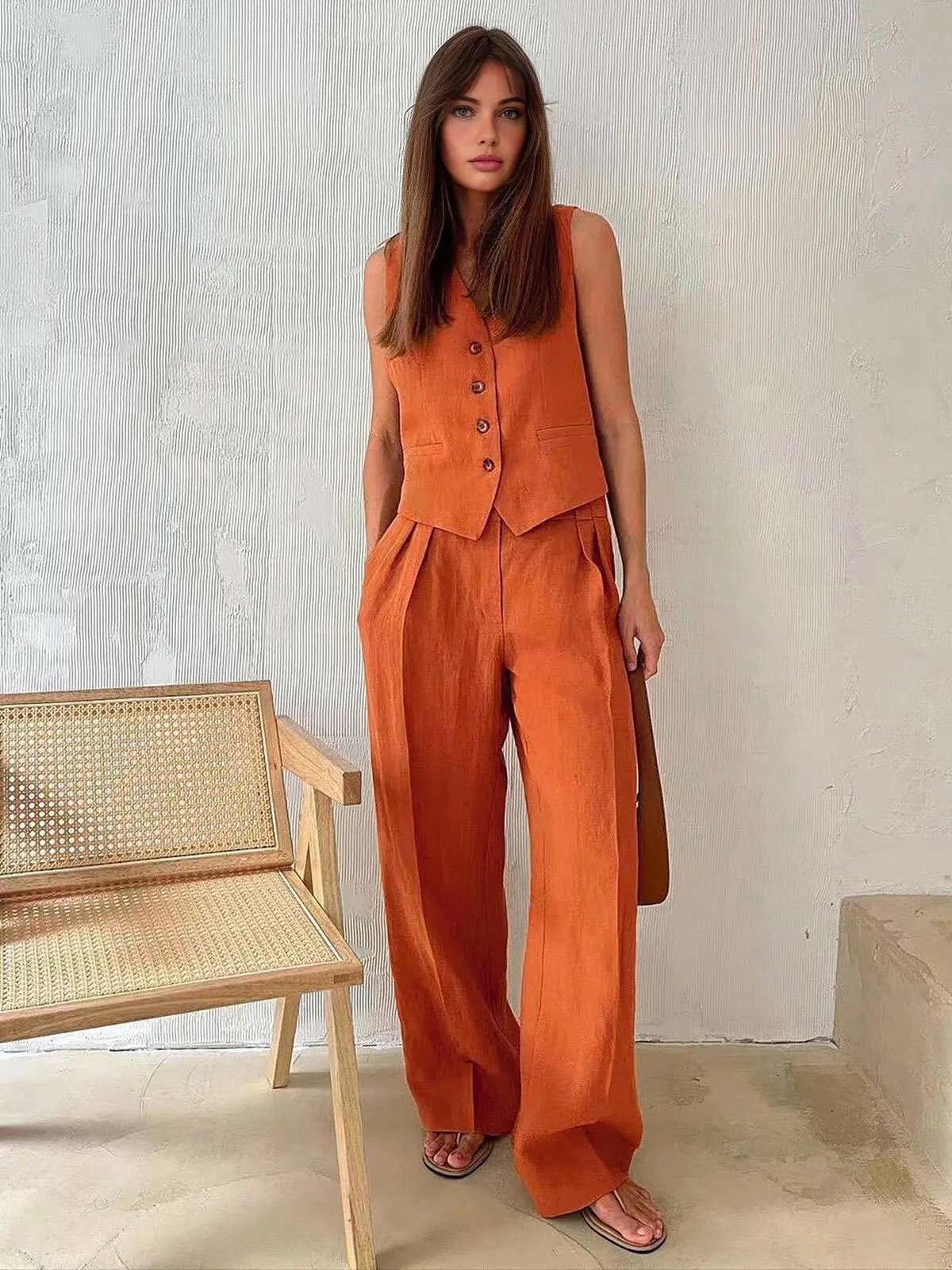 Annika's Elegant Trouser Set with Regular Fit - TARHUS