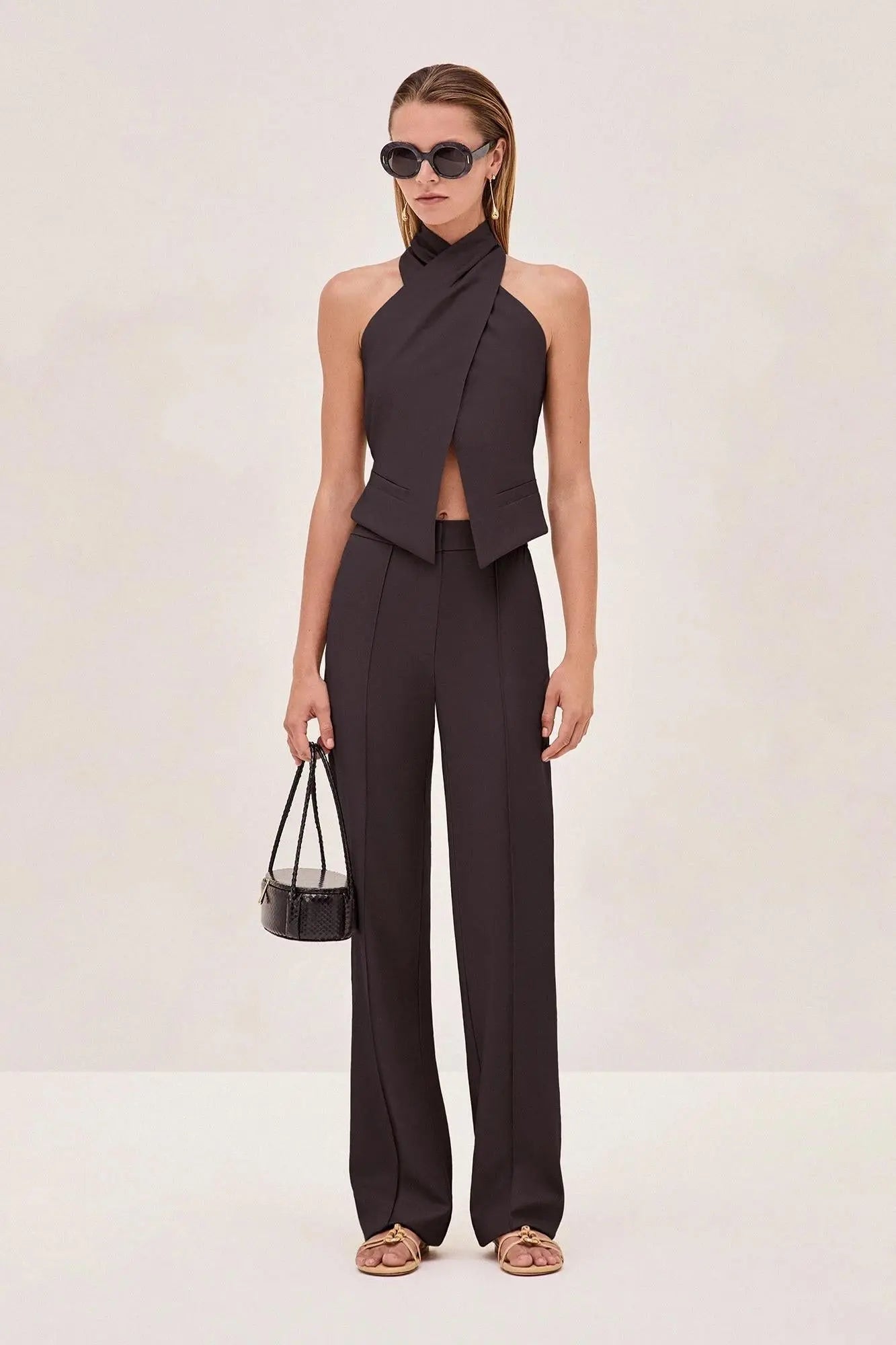 Cross Halter Neck Vest Top - TARHUS