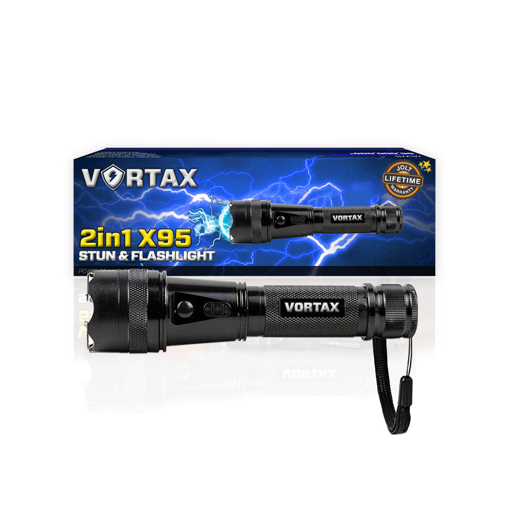 VORTAX X95 | Stun Flashlight – Compact Self-Defense & Tactical Light TARHUS