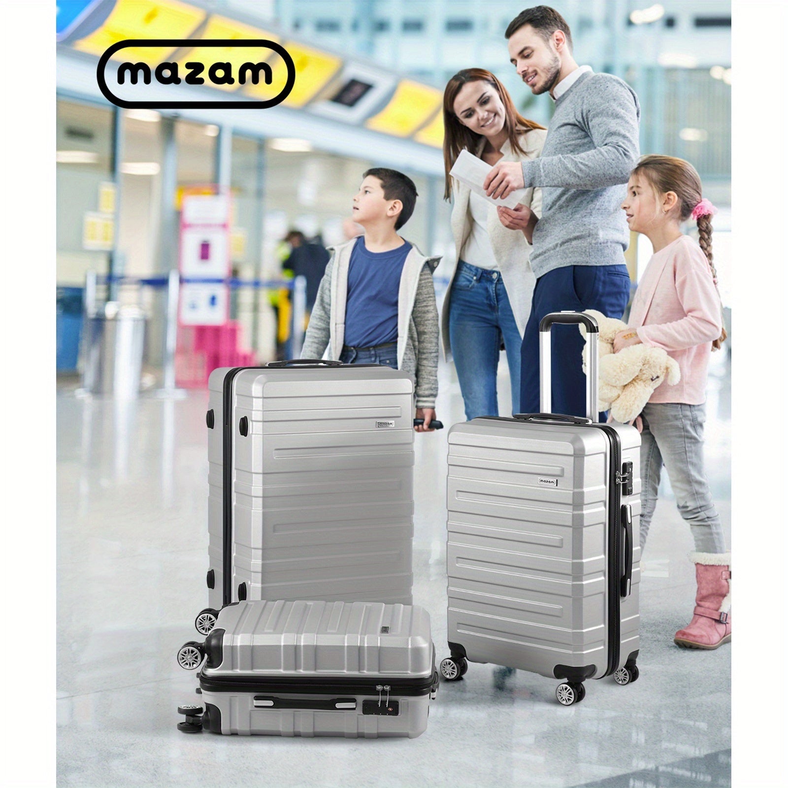 Mazam | 3-Piece Luggage Set – Hard Shell Spinner Suitcases with TSA Lock TARHUS Outdoor & Survival