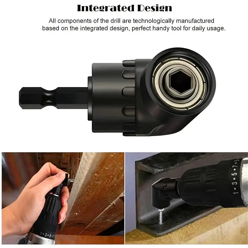 6-Piece Right Angle Drill Adapter Set for Power Drills & Impact Drivers - TARHUS