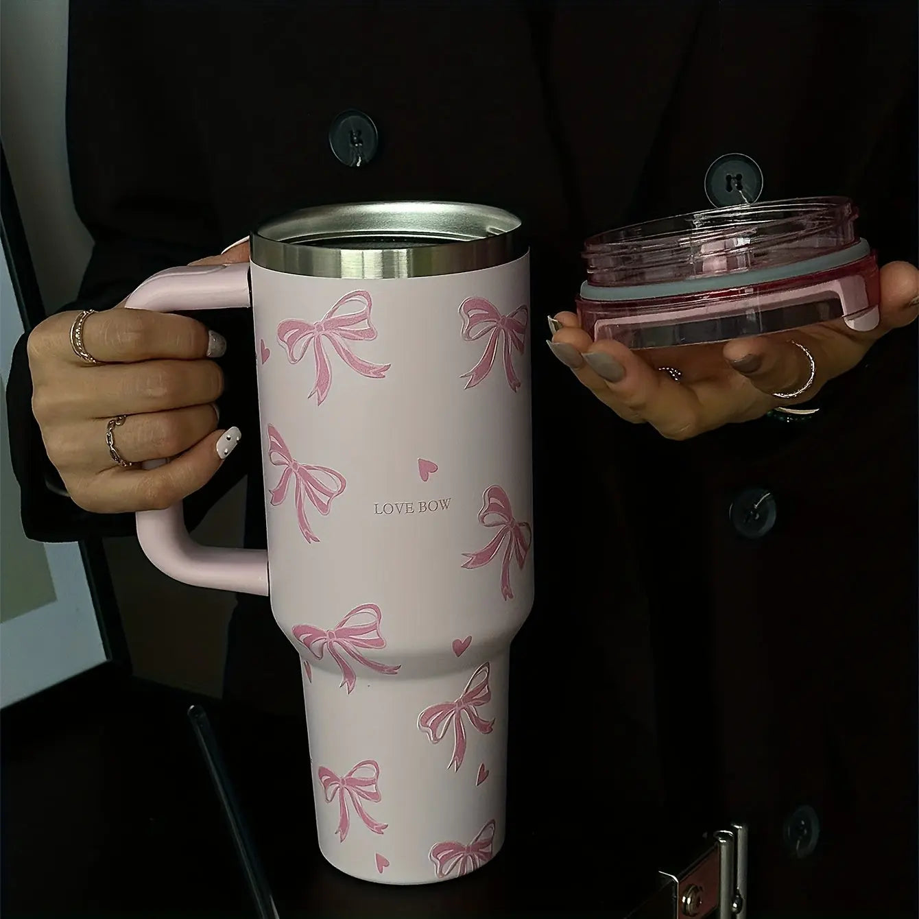 Stainless Steel Insulated Travel Mug with Handle (Stanley) - TARHUS