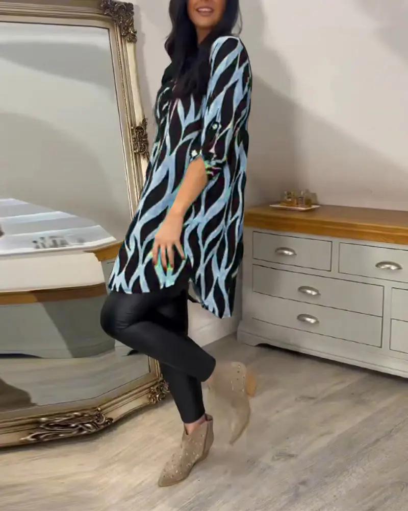 Chic Casual Blouse With Print for Women - TARHUS