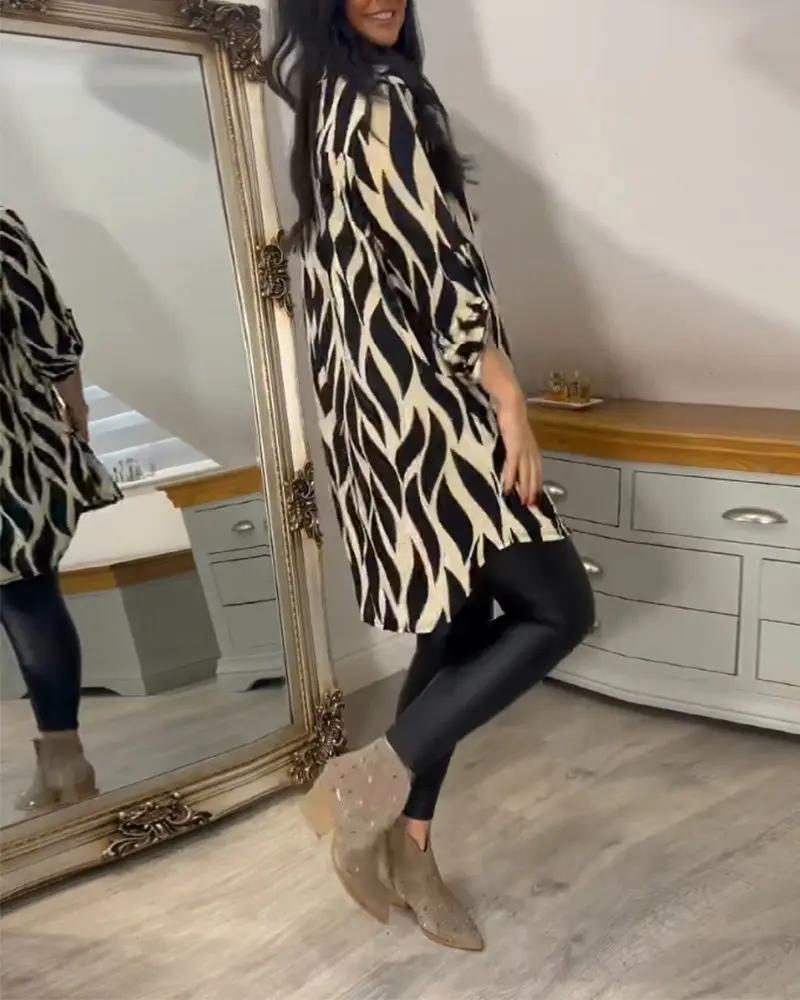 Chic Casual Blouse With Print for Women - TARHUS