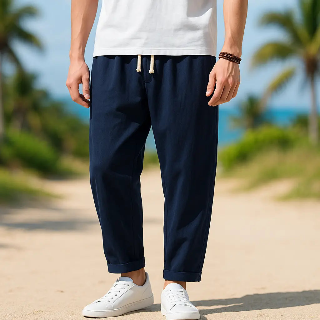 Soffio - Cotton Linen Pants - TARHUS