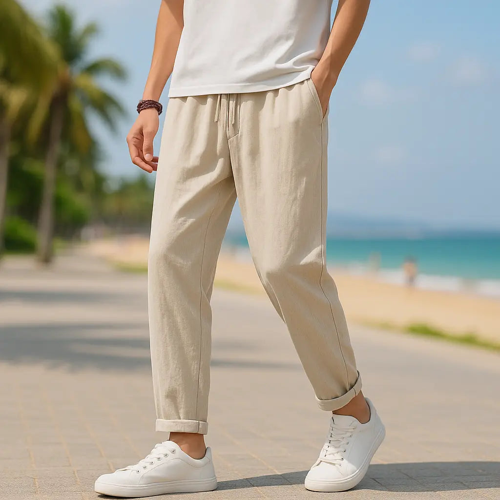 Soffio - Cotton Linen Pants - TARHUS