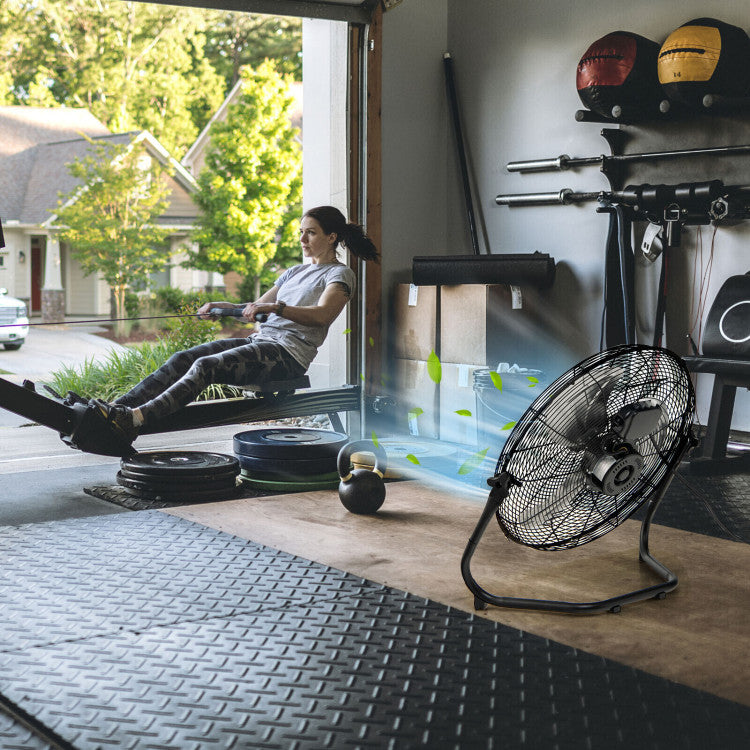Aeronix | 50cm Floor Fan – High-Speed Metal Cooling with Adjustable Tilt & 3 Modes