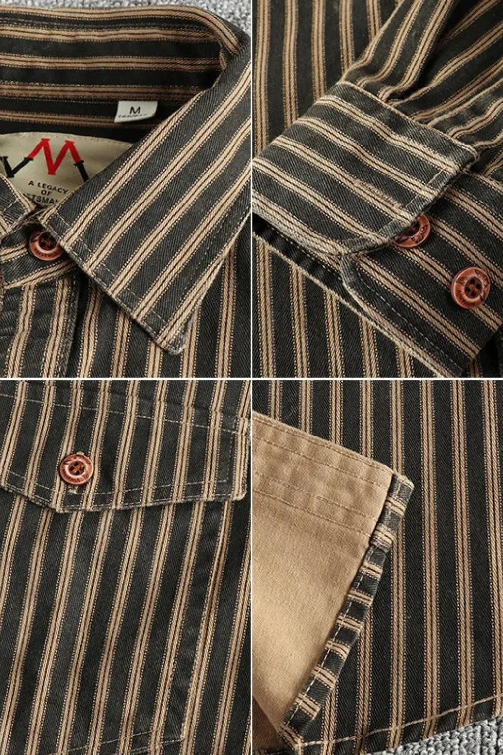 Noah | Men Washed Striped Shirt Loose Fit Long Sleeve Blouse TARHUS