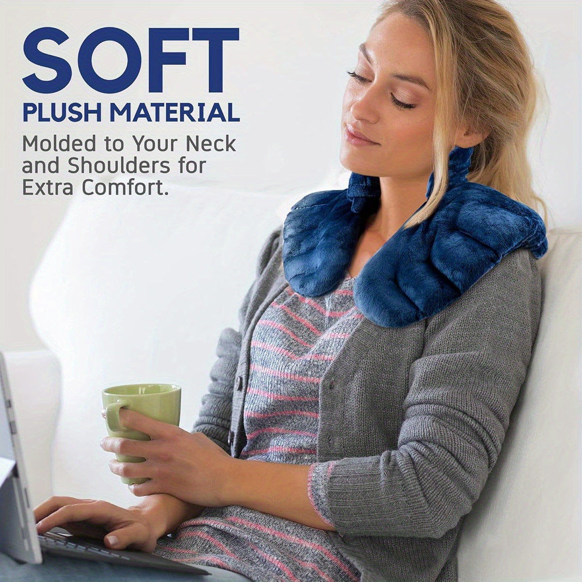 Microwavable Neck & Shoulder Heating Pad – Soft Comfort Wrap for Relaxation TARHUS