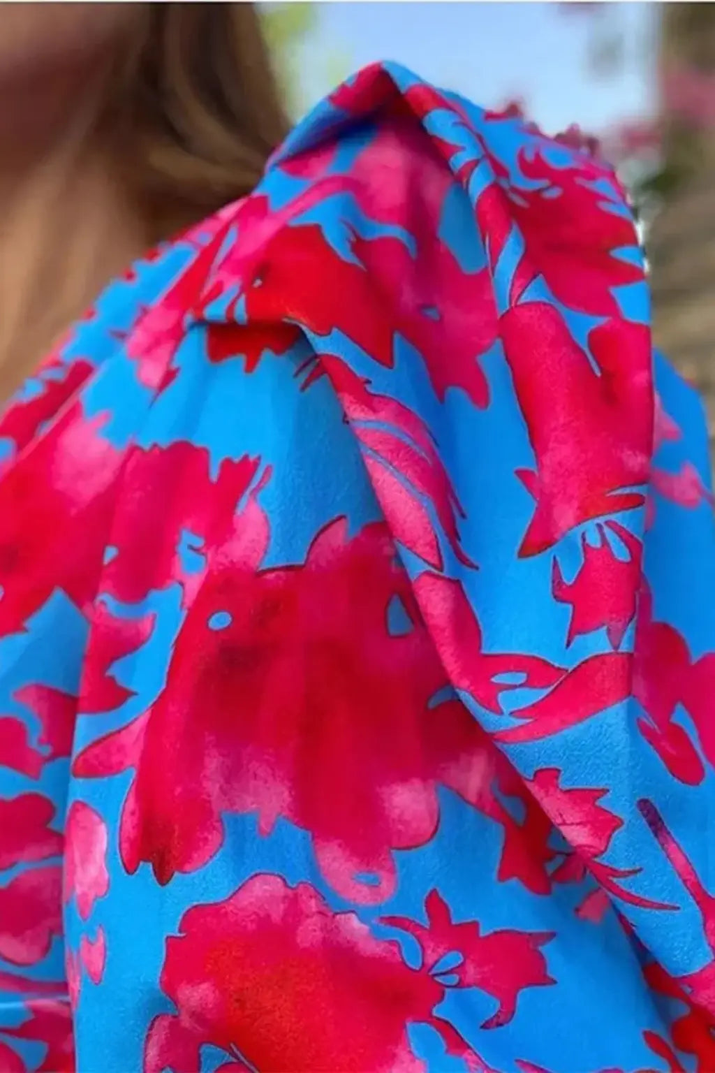 Sophia | Women Printed Puff Sleeve Occasion Summer Midi Dress TARHUS