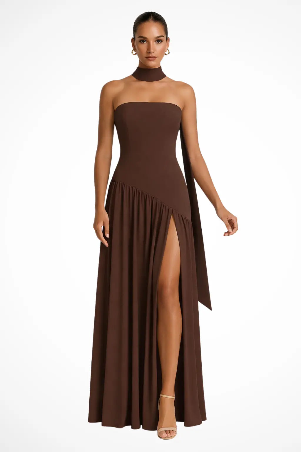 Yara | Women’s Strapless Maxi Dress with Side Slit TARHUS Maxi Dress