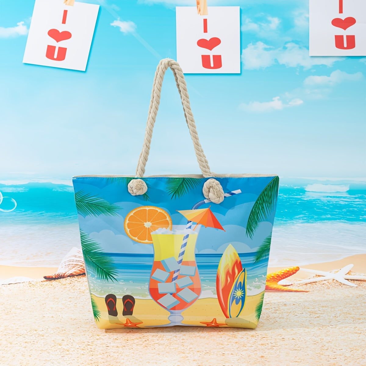 Amara | Blue Mandala Print Tote Bag – Casual Rope Handle Shoulder Bag TARHUS