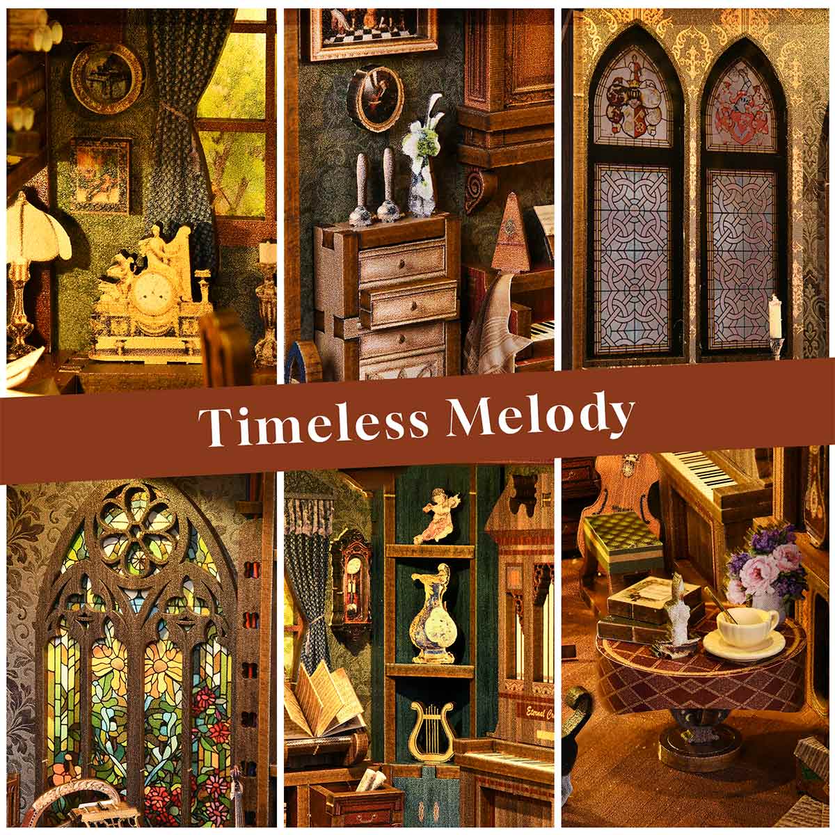 Timeless Melody DIY Wooden Book Nook Shelf Insert TARHUS