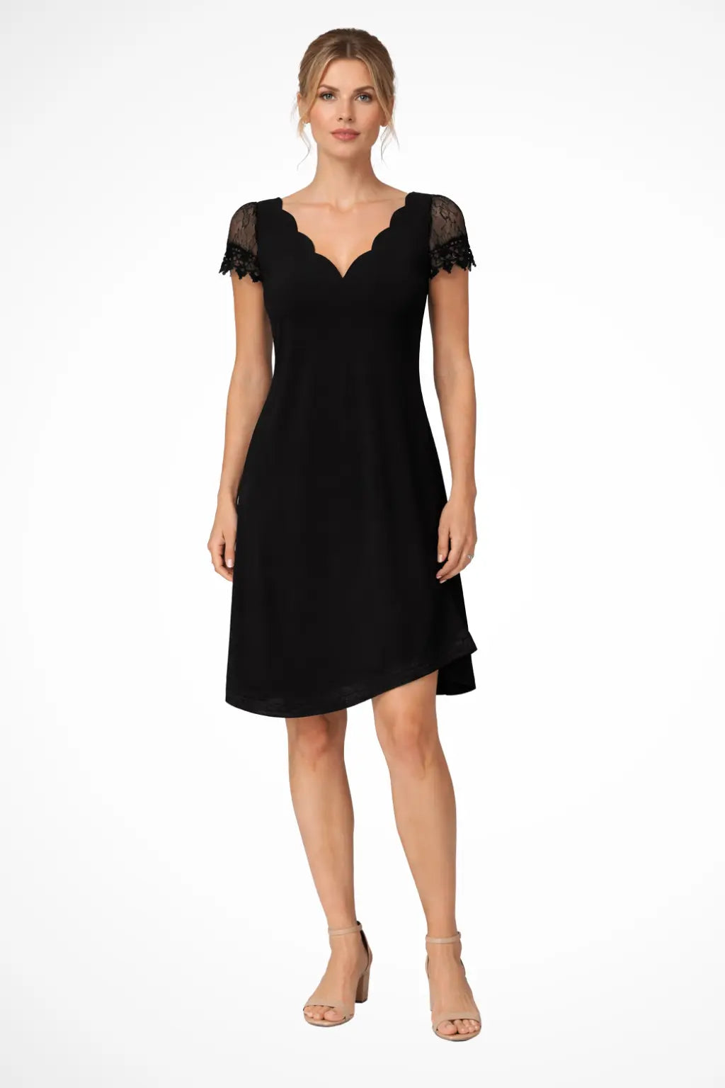 Harriet | Women Lace Sleeve Midi Wedding Guest Dress TARHUS Dress