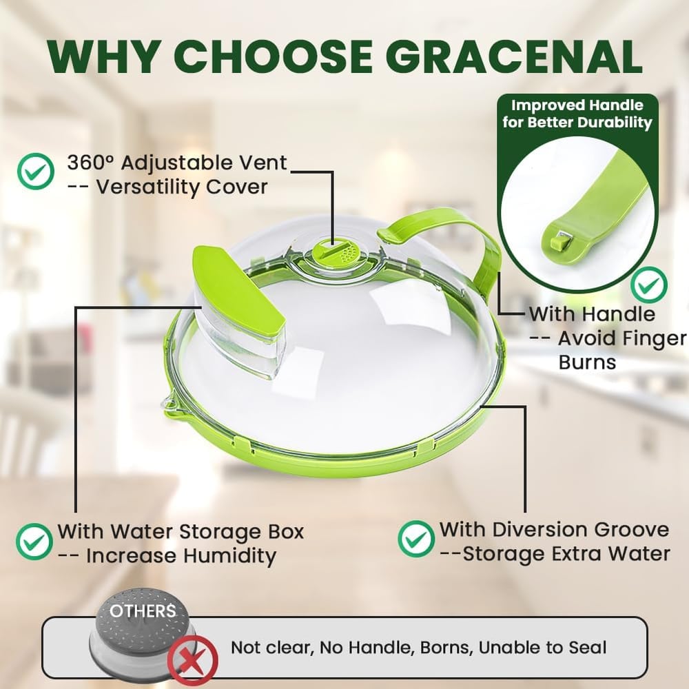 SteamGuard | Microwave Food Cover with Built-In Steamer & Splatter Shield TARHUS