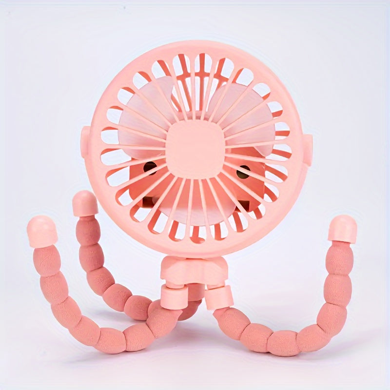 Portable USB Rechargeable Octopus Fan – Flexible Handheld Electric Mini Fan for Desk TARHUS